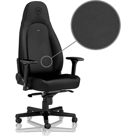 noblechairs ICON Black Edition - Sort PU-lder, op til 150 kg