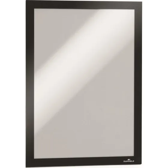 Duraframe® A4 selvklæbende magnetramme, sort - 2 stk
