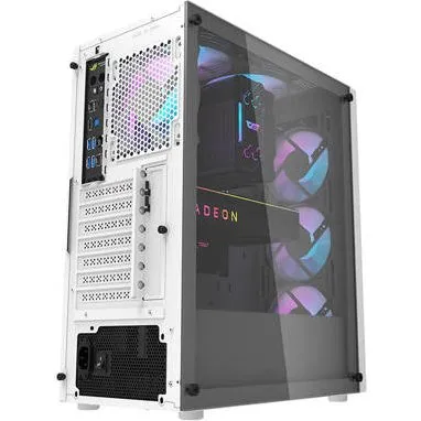 Darkflash DK351+ Mid Tower kabinet 4 blsere (hvid)