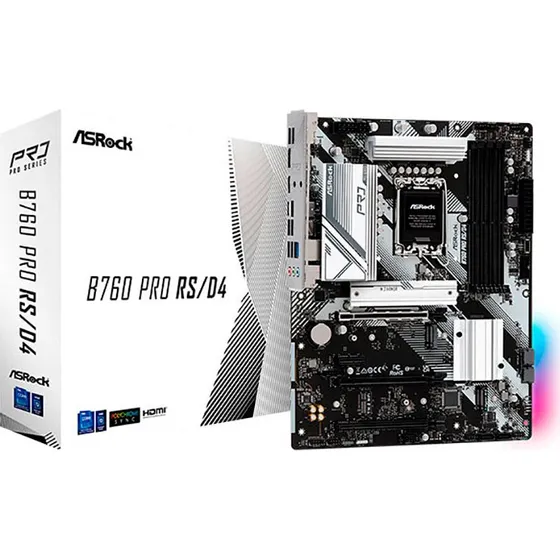 ASRock B760 Pro RS/D4 Bundkort  LGA1700, DDR4, ATX