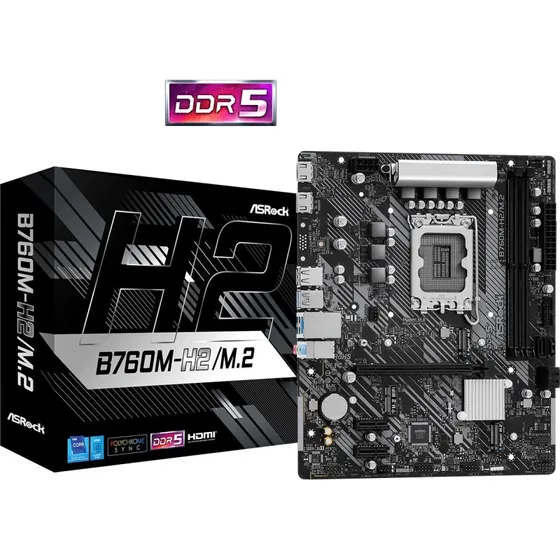 ASRock B760M-H2/M.2 Micro-ATX (LGA1700, DDR5, B760)