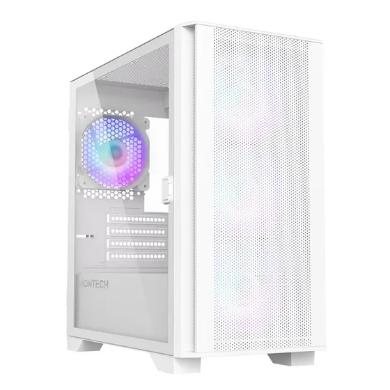 Montech Air 100 ARGB White (Micro-ATX, Tempered Glass)