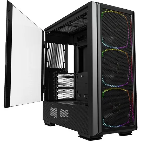 Montech Sky Two GX Black - Miditower E-ATX, 3x ARGB