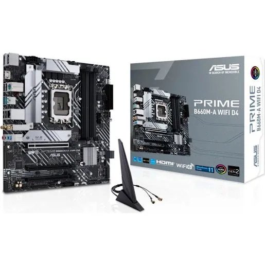 ASUS PRIME B660M-A WIFI D4 bundkort (Micro-ATX, LGA1700)