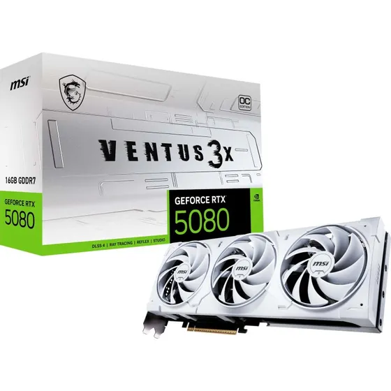 MSI GeForce RTX 5080 Ventus 3X OC 16GB (Hvid)