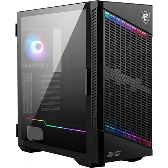 MSI MPG VELOX 100P AIRFLOW Miditower - Sort, ARGB, USB-C