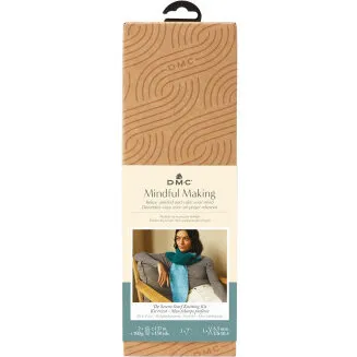 DMC Mindful Making Strikkekit – Blåt tørklæde (6,5 mm)