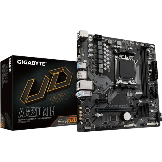 GIGABYTE A620M H  Micro-ATX AM5 bundkort (DDR5, PCIe 4.0)