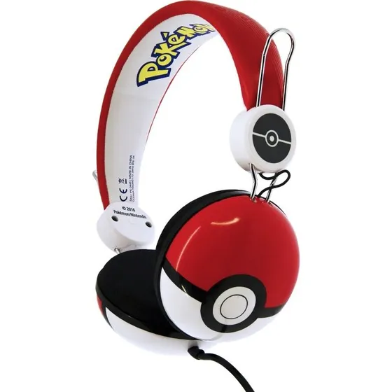 OTL Pokmon Pokball Over-ear Hovedtelefoner Rd/Hvid