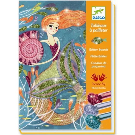 Djeco Kreativ æske: Glimmerbilleder Havfruer