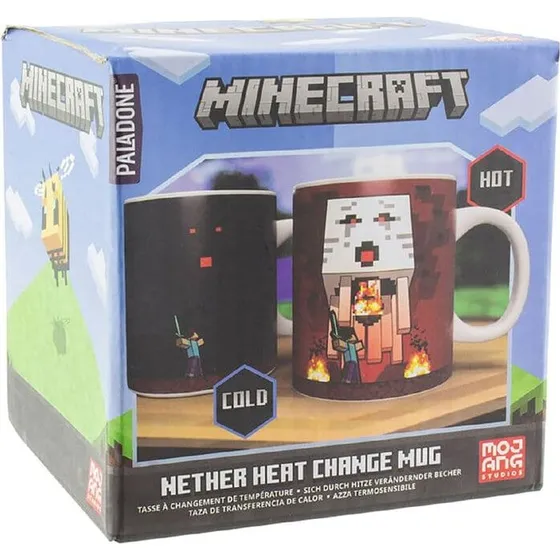 Minecraft Nether varmeskiftende krus, 300 ml (sort)