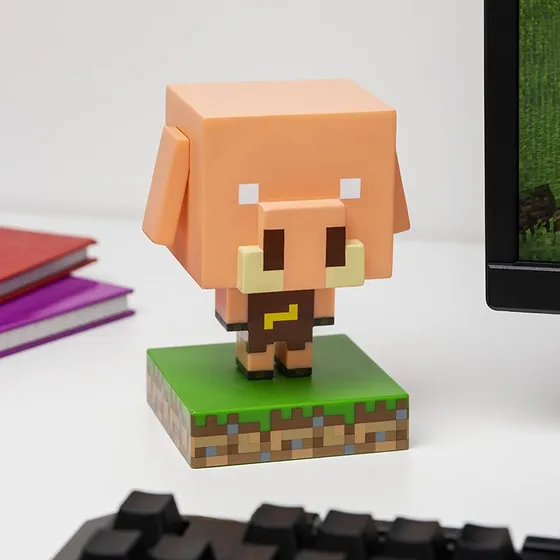 Minecraft Piglin Icon Lys - 12 cm natlys