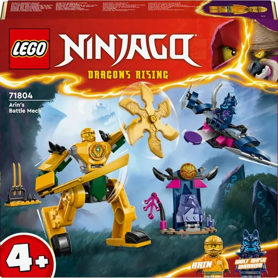 LEGO NINJAGO 71804 Arins Kamprobot (4+, 104 dele)
