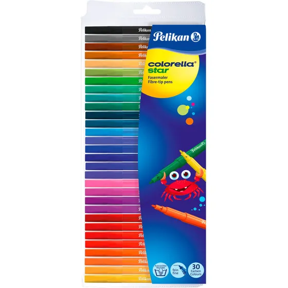 Pelikan Colorella Star tusser, 30 farver (vandbaseret)