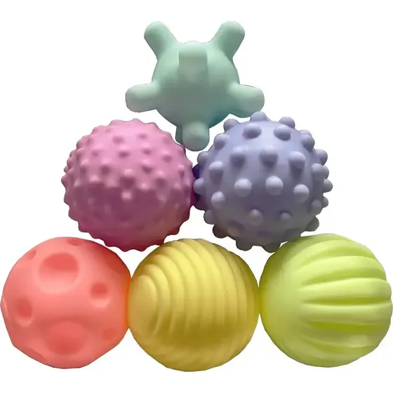 Magni Sansebolde 6 stk. – farverige med struktur