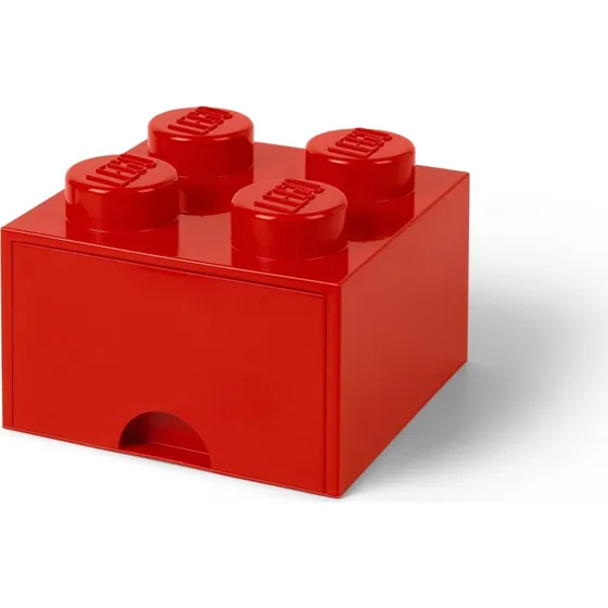 LEGO Opbevaringsklods med skuffe 4 – Rød