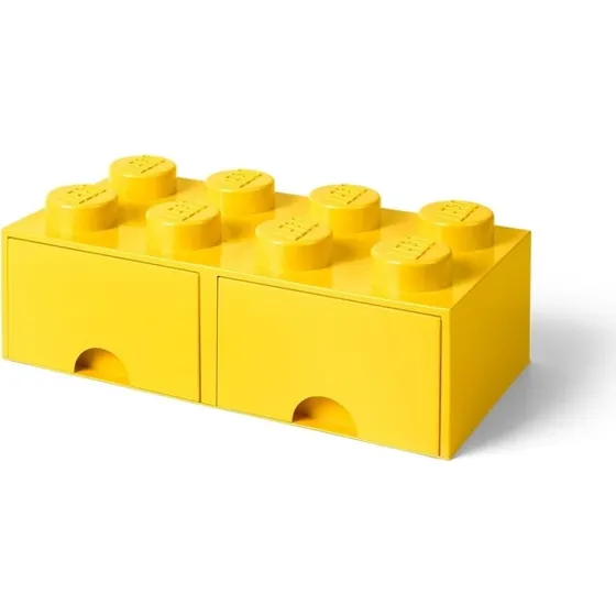 LEGO 8-knops Brick Drawer 8 – gul opbevaringsklods