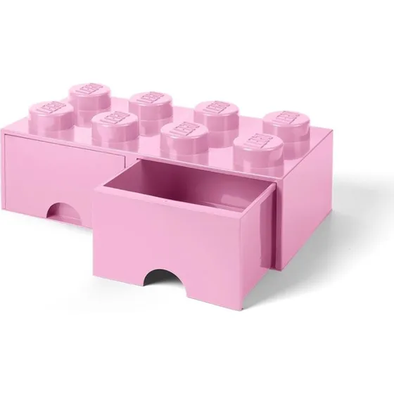 LEGO 8-knops opbevaringsklods med skuffe, lyslilla