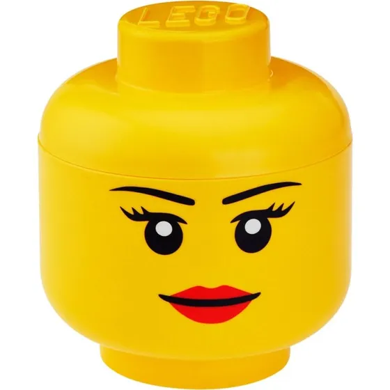 LEGO Opbevaringshoved, lille (pige) – gul