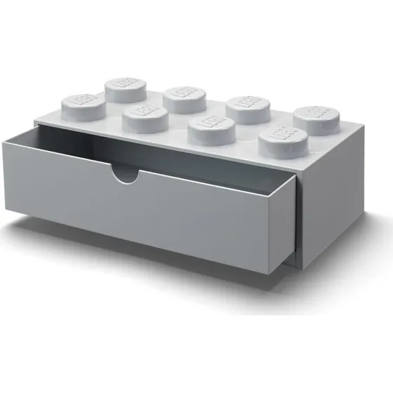 LEGO 8-knops skrivebordsskuffe - grå