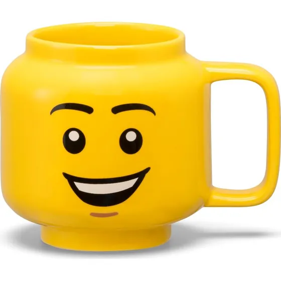 LEGO Lille keramikkrus  Happy Boy (gul) 255 ml