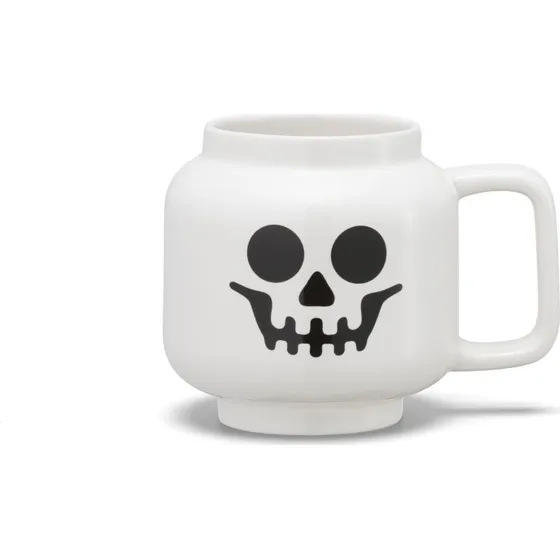 LEGO Keramikkrus stort 530 ml  hvid/sort skelet