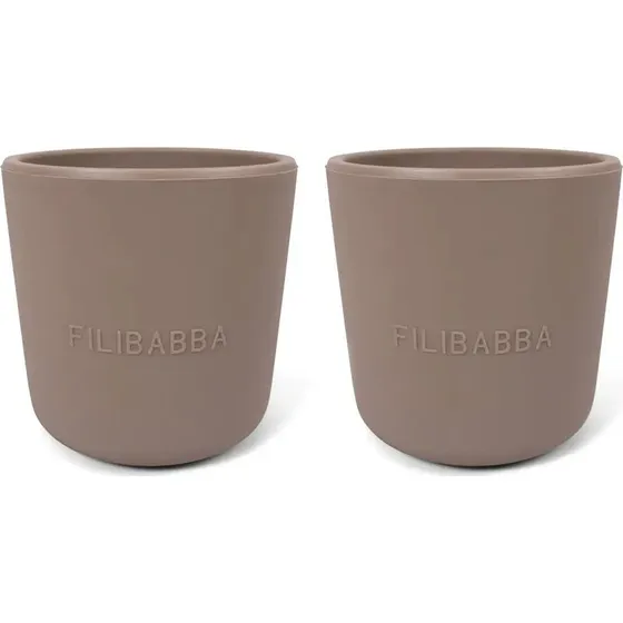 Filibabba Silikonekop 2-pak, Warm Grey