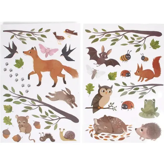 Filibabba Wallstickers  Skovens dyr (20 stk)
