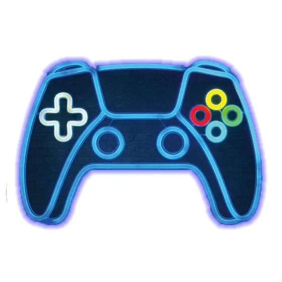 MECHARITE Controller LED Neon Skilt V2 – Blå (PS5)