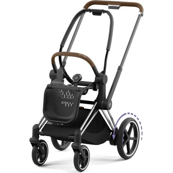 Cybex e-Priam elektrisk klapvogn med Lux Carrycot – Chrome Brown