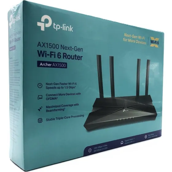 TP-Link Archer AX1500 Wi‑Fi 6 router (Dual‑band), sort