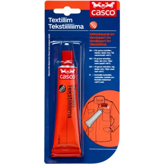 CASCO Textillim 40 ml (hvid) - vandafvisende, vaskbar 60°C