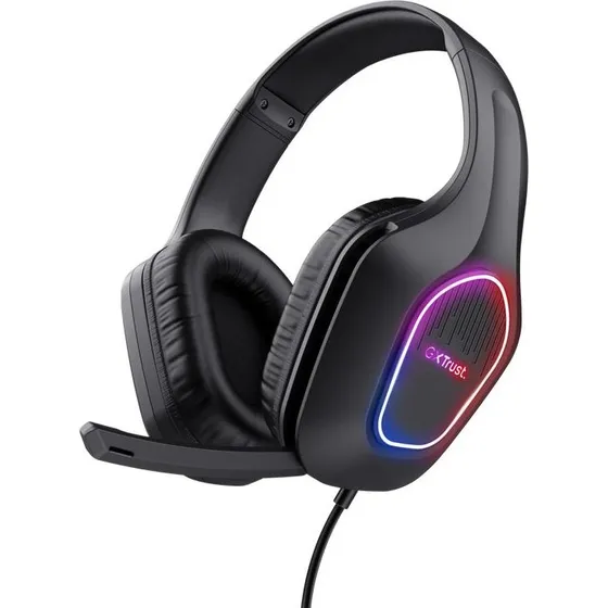 Trust GXT 416 Zirox LED-headset, sort