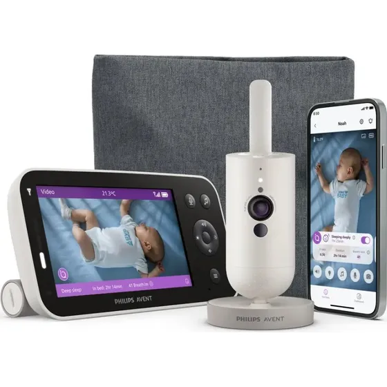 Philips Avent Premium Connected SCD971/26 – Babyalarm 5" HD, hvid