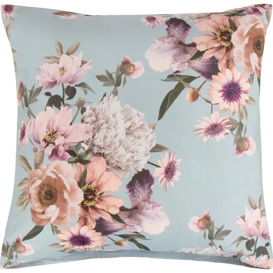 By Borg Pudebetrk 60x63 cm - Bomuldssatin, Lysebl Blomst