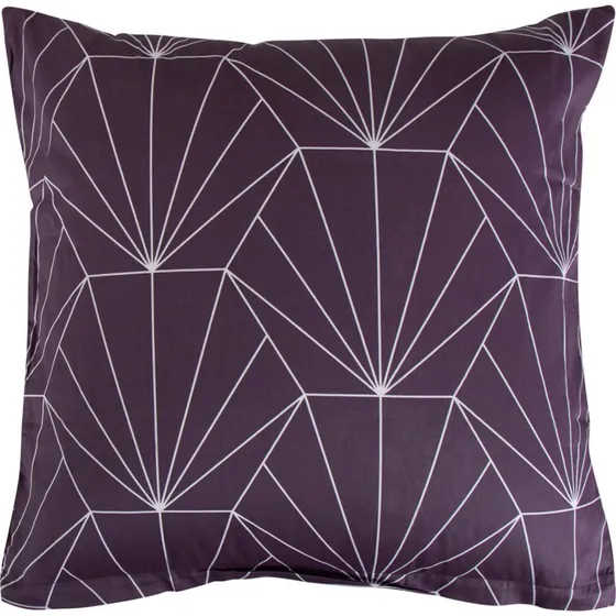 By Night Pudebetrk 60x63 cm - Bomuldssatin Blomme/Hexagon