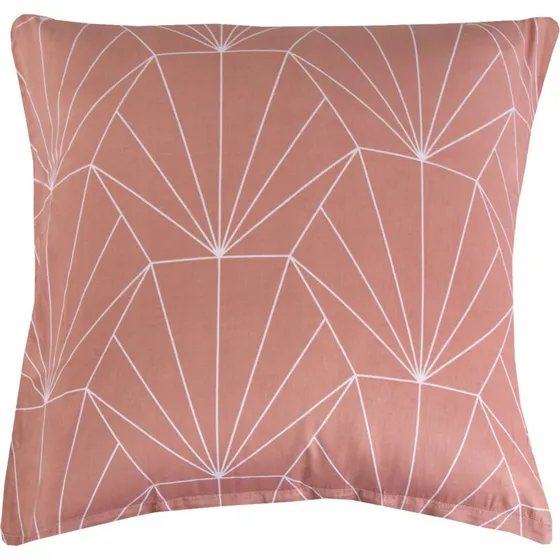 By Night pudebetrk 60x63 cm bomuldssatin, vendbart - fersken/hexagon