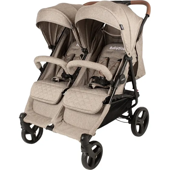 BabyTrold OS2 Søskendevogn Sand
