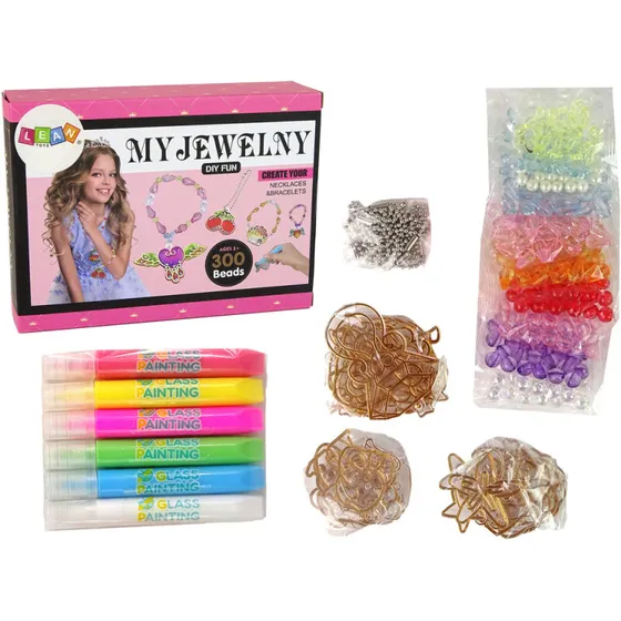 DIY smykkefremstillingssæt med perler og penne