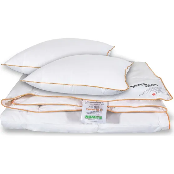Borg Living Sommerdyne 240x220 cm + 2 puder, moskusdun