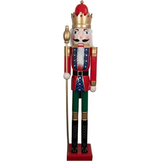 Kmpe nddeknkker 180 cm - guldscepter, rd/bl/grn