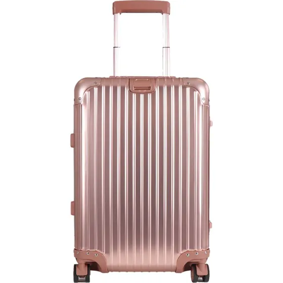 Aluminiums hndbagagekuffert 36 L  rosa-guld, TSA & 4 hjul