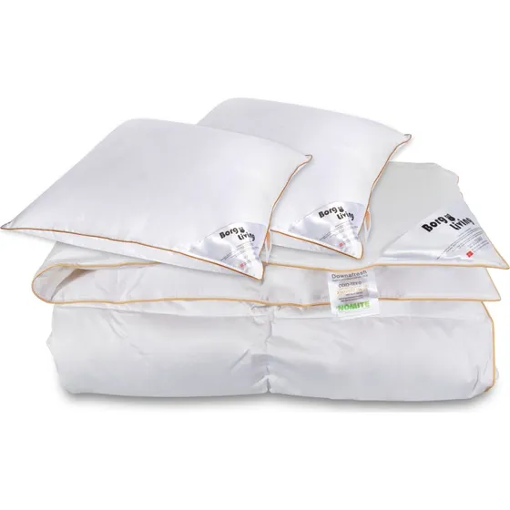 Borg Living dobbeltdynesæt 200x220 cm - gåsedun helårsdyne + 2 puder