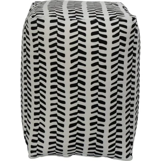 Nordstrand Home Sidepuf 28x28x40 cm  Sort mnster