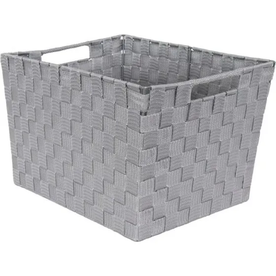 Opbevaringskurv i flet 26x40x30 cm  gr