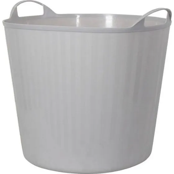 Uden Mærke Plastikbalje 35x41 cm - Grå med hanke