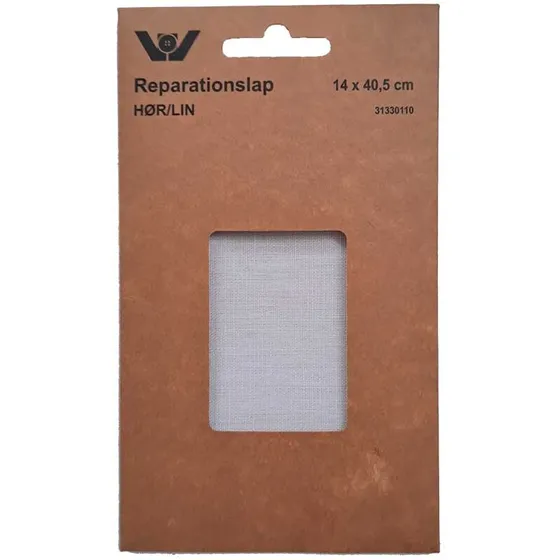 Reparationslap i hør 0001 Hvid – selvklæbende