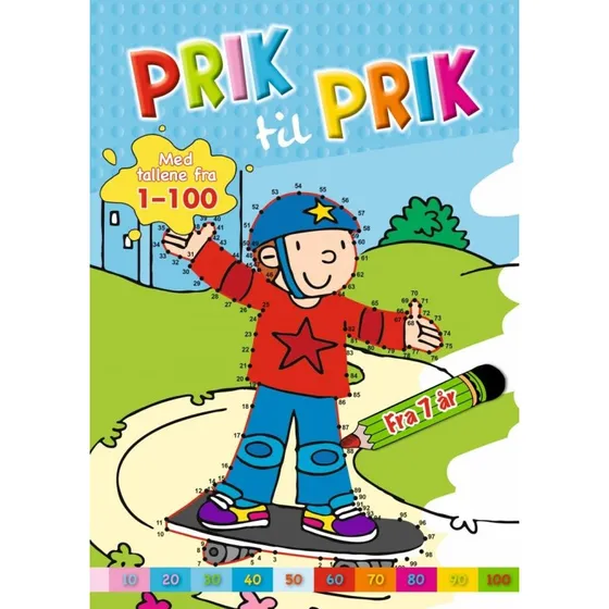 Prik til prik 1-100 (Skater) – Aktivitetsbog hæftet
