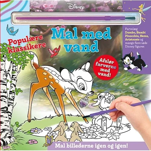 Disney Mal med vand  Populre klassikere (papbog med pensel)