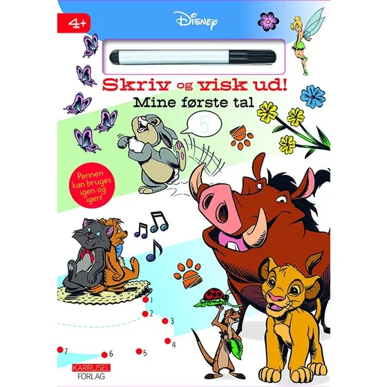 Disney Skriv og visk ud: Mine første tal (børnebog)